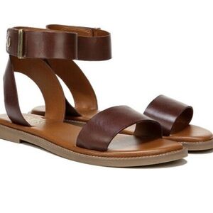 Franco Sarto Dark Brown Ankle Strap Sandals. Worn a couple times.